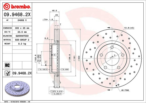 Disco De Freno / Mazda 3 S 2004 A 2013 Delantero Ventilado Foto 2