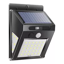 Luminária Luz Solar Jardim Piscina Muro Parede Prova D'agua Cor Preto