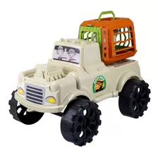 Caminhão Brinquedo Safari Grande Jaula Com Dinossauro Jeep