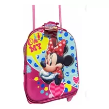 Mochila Escolar Minnie Mouse 3d Con Ruedas 