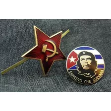 Set - Estrella Roja Rusa Sovietica Y Piocha Che Guevara