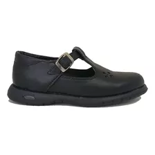 Zapato Guillermina Colegial Niña Hebilla Flor Calfas 27/33