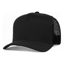 Kit 10 Boné Trucker Preto Liso Tela Estilo Justin Bieber 