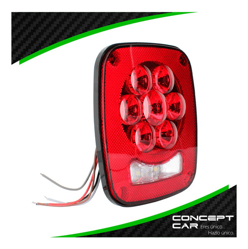 Plafon Calavera 9 Led Tipo Jeep Remolque Caja Slim 12-24v F1 Foto 6