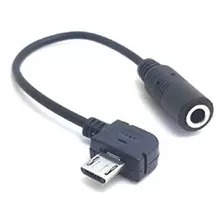 Nueva Negro Micro Usb Jack De 3,5 mm Auricular Ear Adapter.