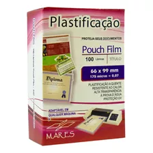 Plástico Para Plastificação Mares Cpf 66x99 0,07mm 100un