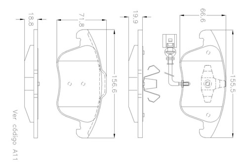 Balatas Dels Para Volkswagen Passat Highline Tdi 2012 2.0l Foto 2