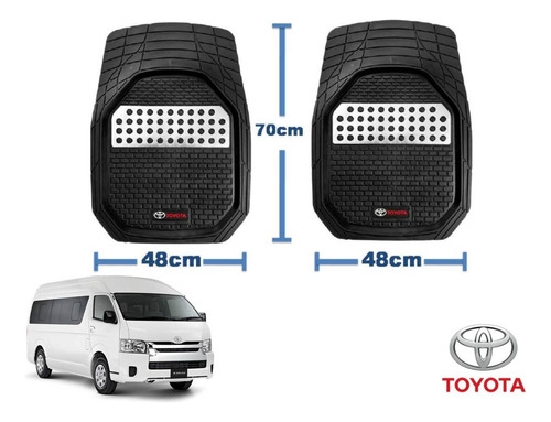 Tapetes 3d Logo Toyota + Cubre Volante Hiace 2014 A 2021 Foto 4