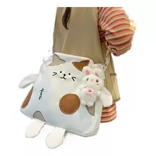 Cute Cartoon Cat Shoulder Bag Doll Tote Bag