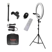 Iluminador Tomate Ring Light Rl14 Reclinavel + Tripe 2m + Nf