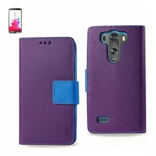 LG G3 Mini, G3 S, G3 Vigor 3-in-1 Leather Case/purple