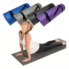 Colchonete Eva Tapete Yoga Academia Fitness Exercícios 10mm Cor Azul