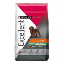 Alimento Excellent Para Perro Cachorro De Raza Mediana Y Grande Sabor Pollo Y Arroz En Bolsa De 17kg