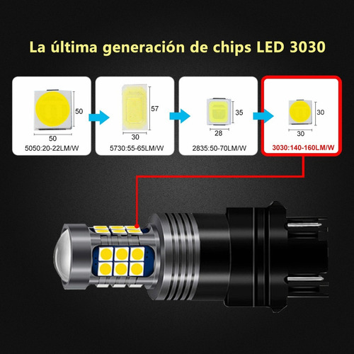 2 Focos Led 3157 4157 P27/7w Para Carro Cuarto Stop Fija Foto 10