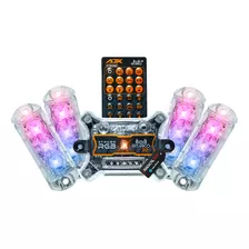 Super Led Kit Ajk Strobo 4 Farol Led + Central Ir