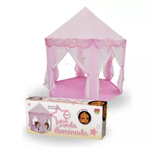 Tenda Iluminada Cabana Toca Fantasia Princesas Castelo Rosa