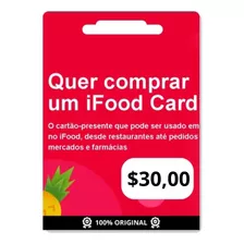 Cartão Presente Ifood Digital 30 Reais - Via Chat