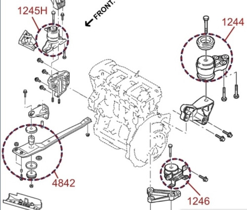 Kit Soportes  Ford Escape L4 2.0 2001 2002  2003 2004 2005 Foto 3