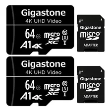 Kit De 2 Tarjetas Gigastone Micro Sd 64gb 4k Uhd Video