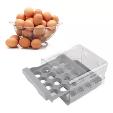 Bandeja Para Huevos Doble Cajón Soporte Para Refrigerador