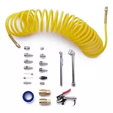 Kit Accesorios Compresor Bremen 20pz Manguera Inflado Acople Rapido Cod. 6673 Dgm