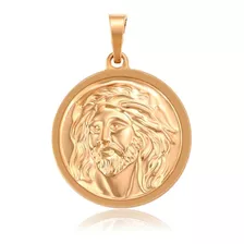 Dije Medalla Dios Jesús Cristo Oro 18k Lam Calidad Premium 