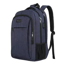 Mochila Para Computadora Portátil Con Puerto De Carga Usb, M