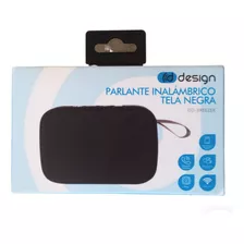 Parlante Inalámbrico Bluetooth Tela Negra Design