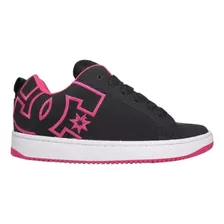 Zapatillas Dc Shoes Modelo Court Graffik Ss Negro Rosa Mujer