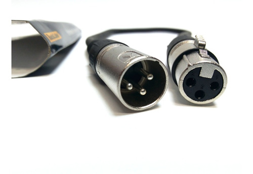 Cable Xlr Macho Xlr Hembra 0,5mt Canon Microfono Balanceado