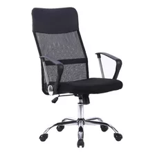 Silla De Oficina Alta Escritorio Ejecutiva Negra Niviko Color Negro