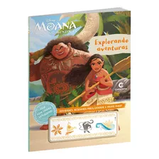 Livro Infantil De Atividades Explorando Aventuras - Moana Com Tatuagens