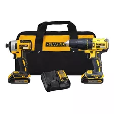 Combo Taladro C/percutor Atornilladora 20v Dewalt Brushless