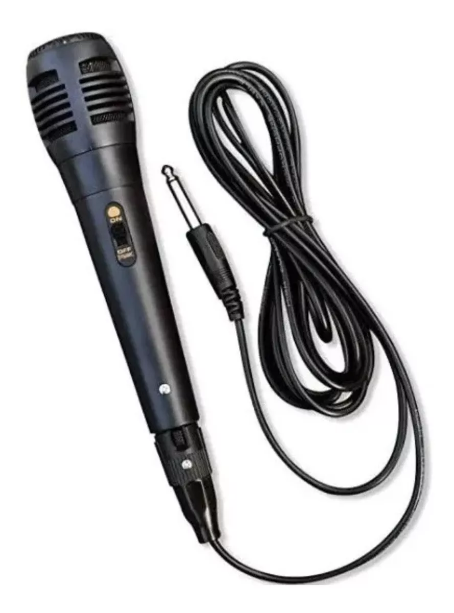 Microfono Alambrico Cable 2m Negro Karaoke Nuevos!