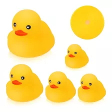 Junkin 5 Pcs Bath Ducks Yellow Rubber Duck Without Hole Bath