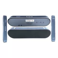 Caixa De Som Speaker Duplo Estéreo Cinza Metálico Bluetooth