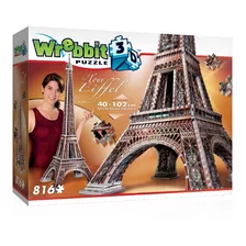 Classics Eiffel Tower Puzzle 3d, Wrebbit 816 Piezas