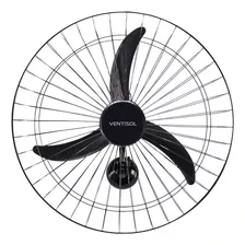 Ventilador De Parede 60cm Bivolt 200w 3 Pas Preto Ventisol