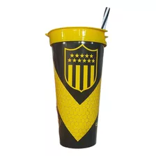 Vaso Plástico 2 En 1 Pote 220 Ml Vaso 540 Ml Peñarol Futbol