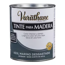 Tinta Para Madera Varathane Azul Marino Desgastado 946 Cc