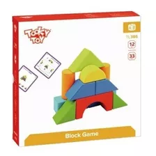 Block Game Encastre Piezas Madera Tooky Toy Ft717