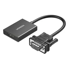 Cable Ugreen Vga To Hdmi Adapter With Auto Model Cm513 Black