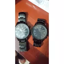 Reloj Keneth Cole Y Fossil Q Negros Originales Usados