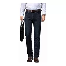 Jeans Rectos De Negocios Para Hombre,bolsillos Clásico,negro