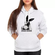 Moletom Estampado Feminino Ariana Grande Canguru Blusa Frio