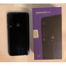 Motorola One Macro Dual Sim64 Gb Space Blue4 Gbram Cargador 