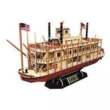 Maqueta Mississippi Steamboat 142 Pcs - Cubicfun