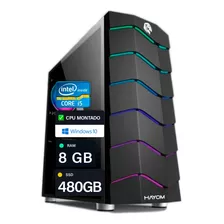 Pc Gamer Computador Cpu I5 8gb Ssd 480gb Led