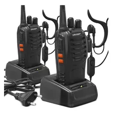 Kit 4 Radio Comunicador Walkie Talkie Profissional 16ch 6km