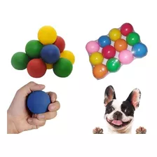 Bolinha Colorida Anti-stress Bola Lisa Para Pets C/ 12un